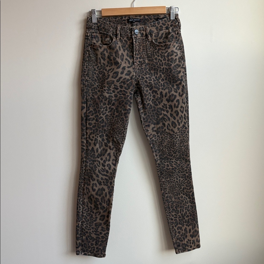 Dear John Gisele High Waisted Skinny Leopard Print Pants